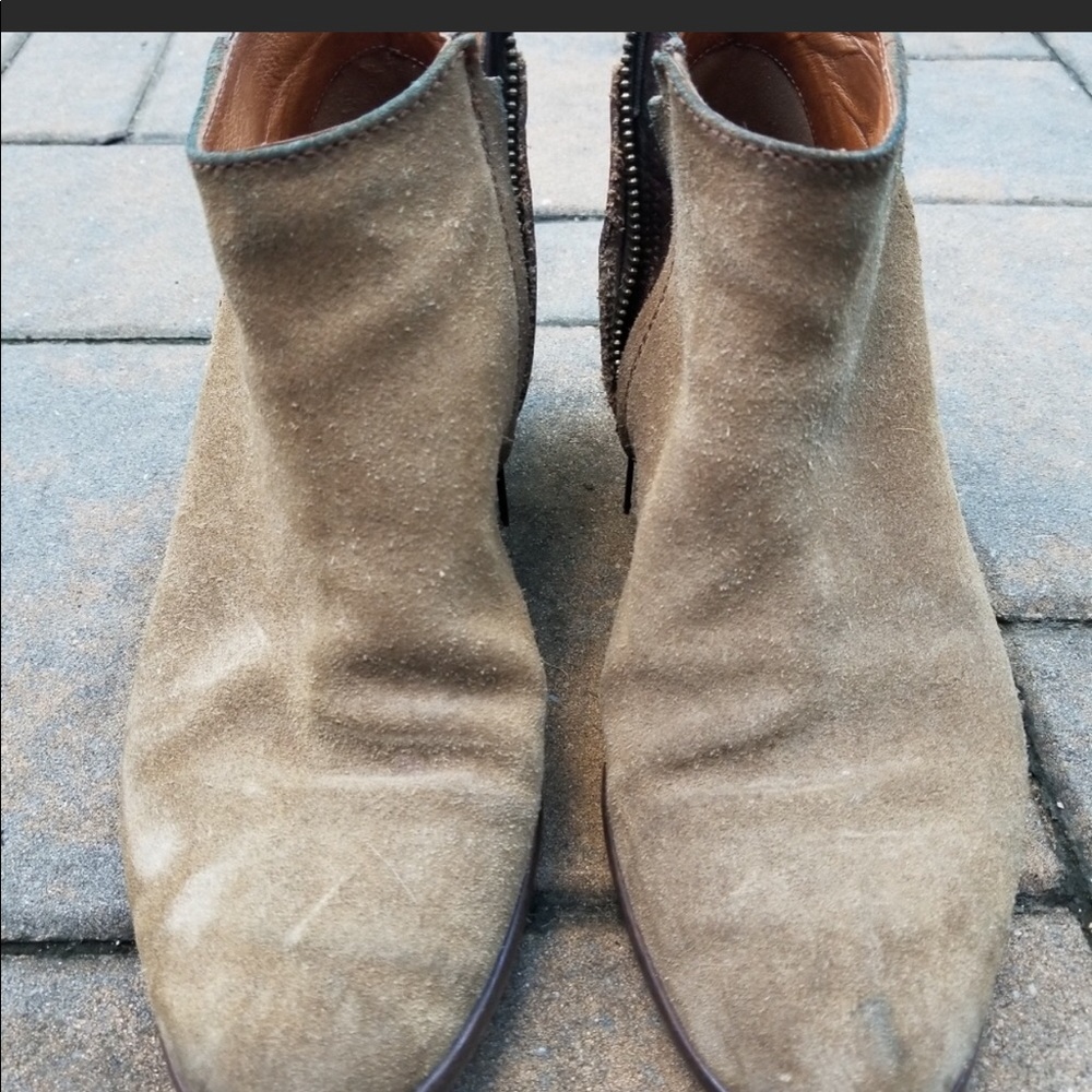 Madewell Bootie suede and leather 8